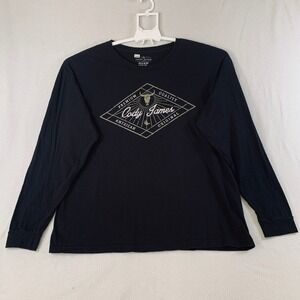 Cody James Men's XL Black Long Sleeve Graphic T Shirt Bull Premium Quality